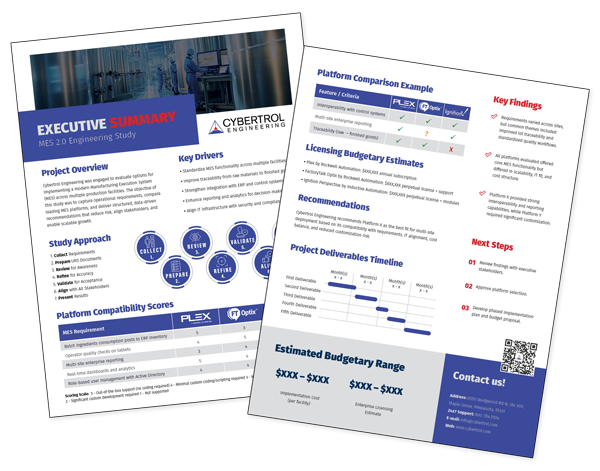 Executive Summary Example MES 2 Engineering Project