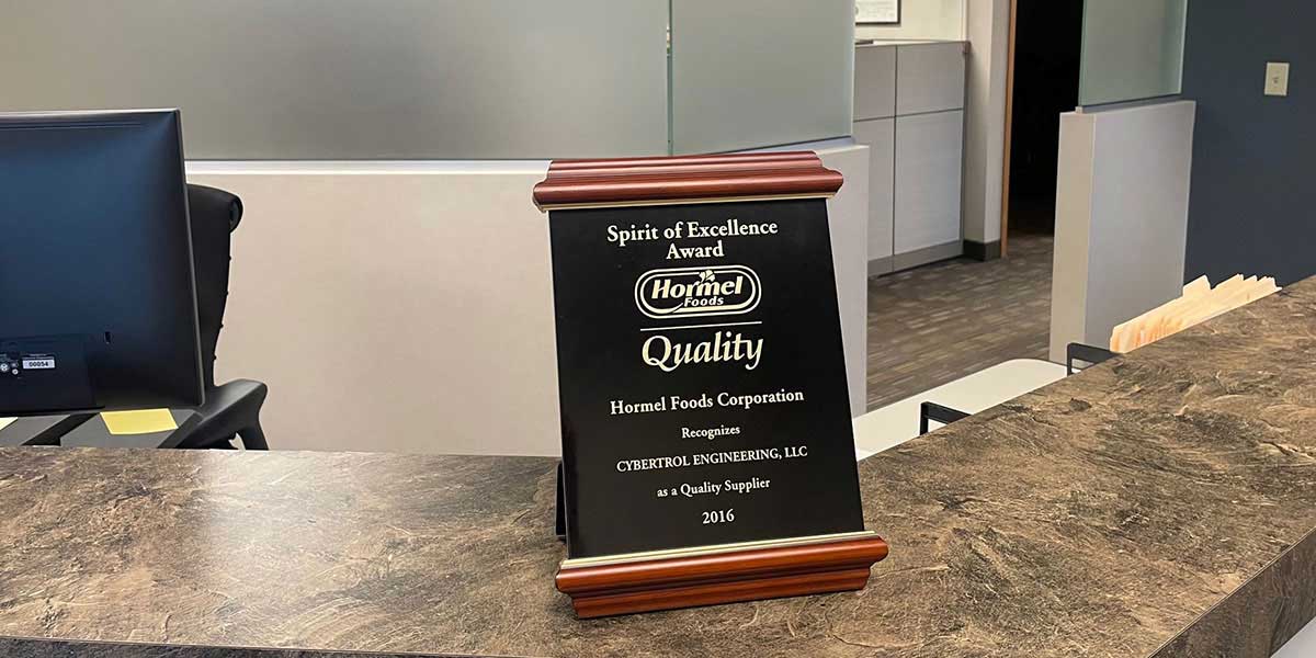 Cybertrol Awarded the Hormel Spirit of Excellence Award